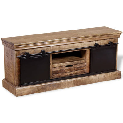 TV-taso 2-Liukuovea Täysi Mangopuu 110x30x45 cm