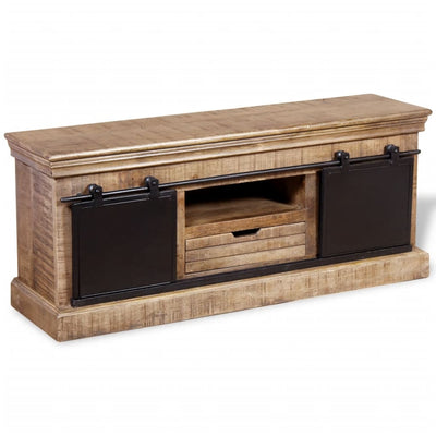 TV-taso 2-Liukuovea Täysi Mangopuu 110x30x45 cm
