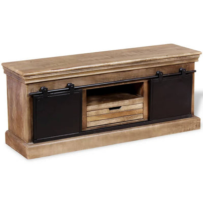 TV-taso 2-Liukuovea Täysi Mangopuu 110x30x45 cm
