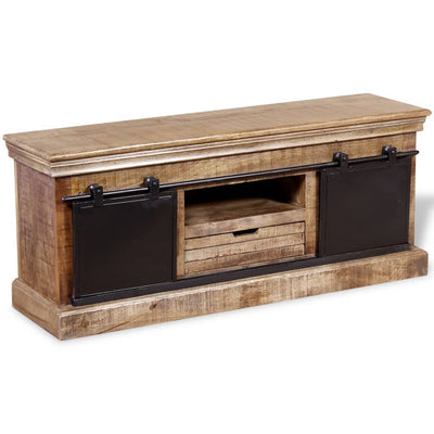TV-taso 2-Liukuovea Täysi Mangopuu 110x30x45 cm