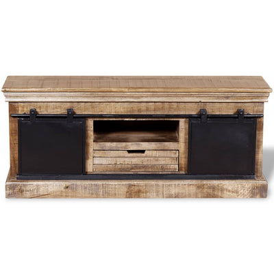 TV-taso 2-Liukuovea Täysi Mangopuu 110x30x45 cm