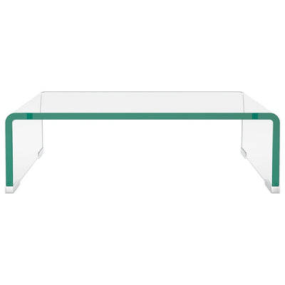 TV-taso/Näyttöteline Kirkas lasi 40x25x11 cm