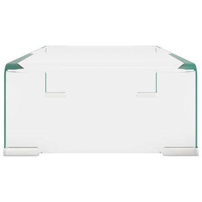 TV-taso/Näyttöteline Kirkas lasi 40x25x11 cm