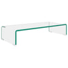 TV-taso/Näyttöteline Kirkas lasi 60x25x11 cm