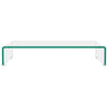 TV-taso/Näyttöteline Kirkas lasi 60x25x11 cm