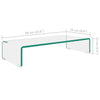 TV-taso/Näyttöteline Kirkas lasi 60x25x11 cm