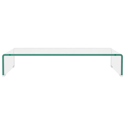 TV-taso/Näyttöteline Kirkas lasi 70x30x13 cm