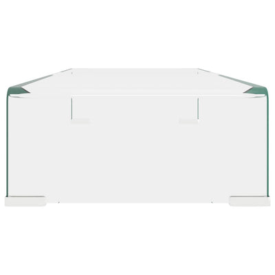 TV-taso/Näyttöteline Kirkas lasi 70x30x13 cm