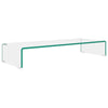 TV-taso/Näyttöteline Kirkas lasi 80x30x13 cm
