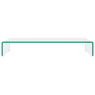 TV-taso/Näyttöteline Kirkas lasi 80x30x13 cm