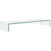 TV-taso/Näyttöteline Kirkas lasi 100x30x13 cm