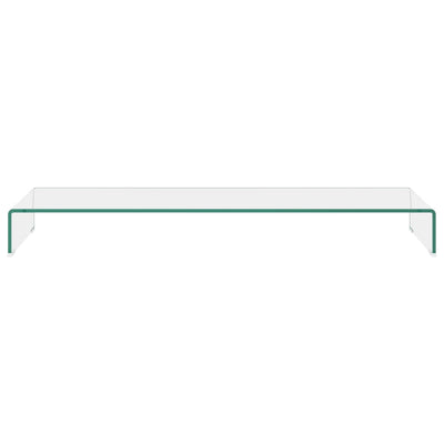 TV-taso/Näyttöteline Kirkas Lasi 120x30x13 cm