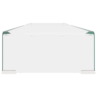 TV-taso/Näyttöteline Kirkas Lasi 120x30x13 cm