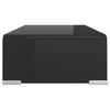 TV-taso/Näyttöteline Musta lasi 40x25x11 cm