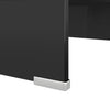 TV-taso/Näyttöteline Musta lasi 40x25x11 cm