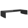 TV-taso/Näyttöteline Musta lasi 60x25x11 cm