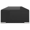 TV-taso/Näyttöteline Musta lasi 60x25x11 cm