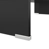 TV-taso/Näyttöteline Musta lasi 60x25x11 cm
