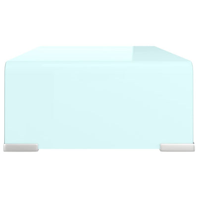 TV-taso/Näyttöteline vihreä lasi 40x25x11 cm