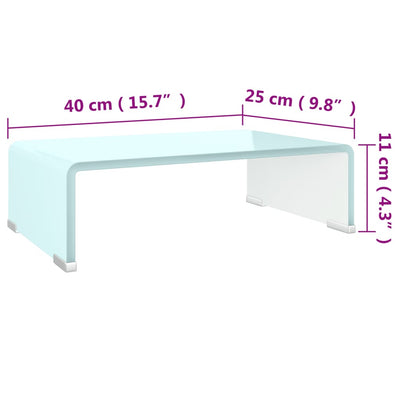 TV-taso/Näyttöteline vihreä lasi 40x25x11 cm