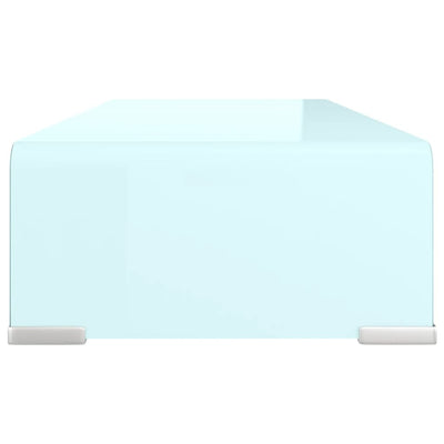 TV-taso/Näyttöteline vihreä lasi 60x25x11 cm
