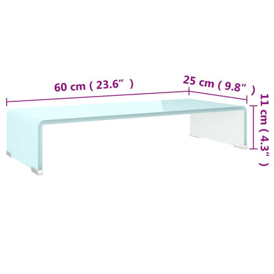 TV-taso/Näyttöteline vihreä lasi 60x25x11 cm