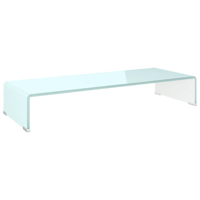 TV-taso/Näyttöteline vihreä lasi 80x30x13 cm