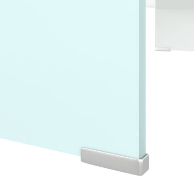 TV-taso/Näyttöteline vihreä lasi 80x30x13 cm