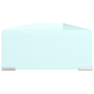TV-taso/Näyttöteline vihreä lasi 110x30x13 cm