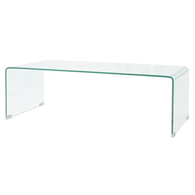 Sohvapöytä karkaistu lasi 98x45x30 cm kirkas