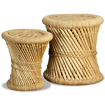 Jakkarat 2 kpl bambu ja juutti