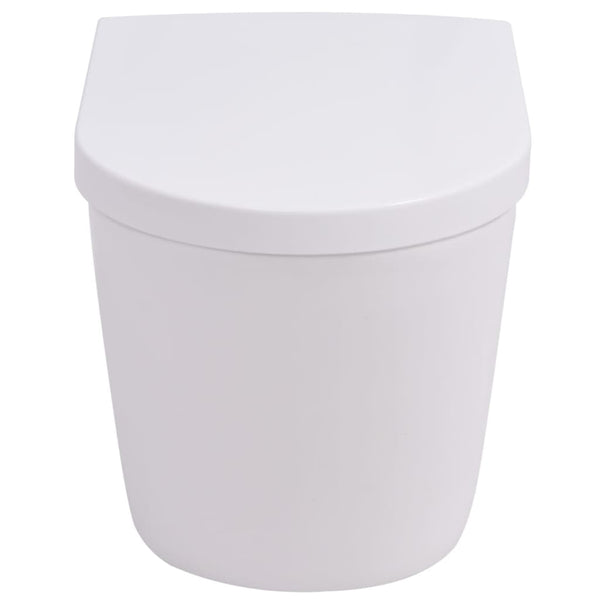 Valkoinen seinäkiinnitettävä wc Tasel