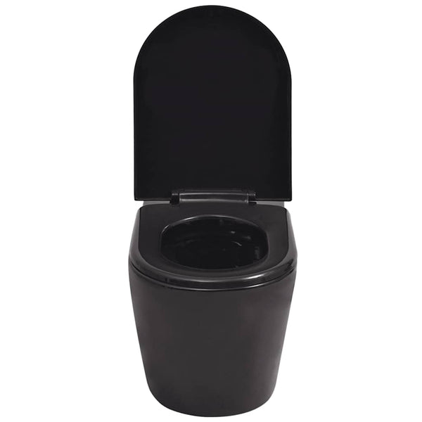 Seinäkiinnitettävä WC Keraaminen Musta