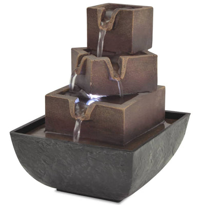 Suihkulähde led-valolla sisäkäyttöön Balaian (polyresiini)