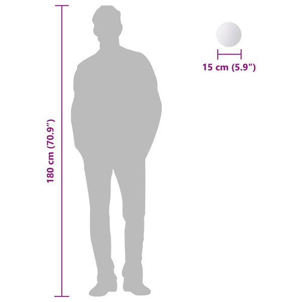 Peililaatat Birtar (8 kpl pyöreä lasi)