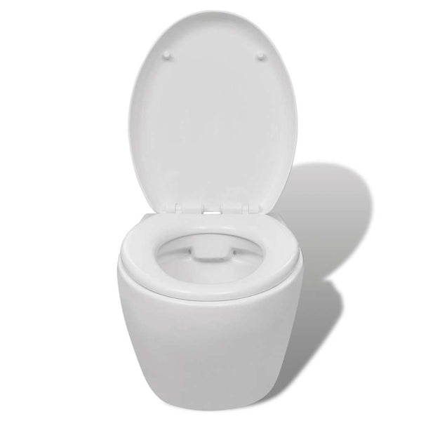 WC-istuin Piilotettavalla Vesisäiliöllä Valkoinen Keramiikka