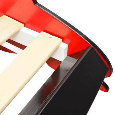 Punainen lastensänky kilpa-auto Alisenia 90x200cm