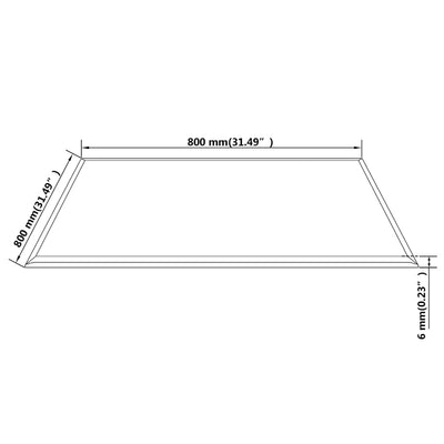 Pöytälevy Karkaistu Lasi neliö 800x800 mm