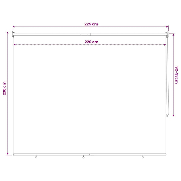 Rullaverho ulkotiloihin 225(L)x230(K) cm beige