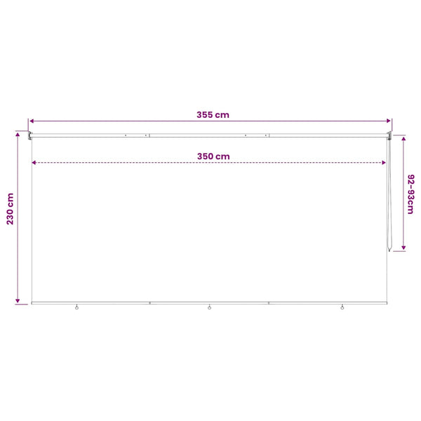 Rullaverho ulkotiloihin 355(L)x230(K) cm beige