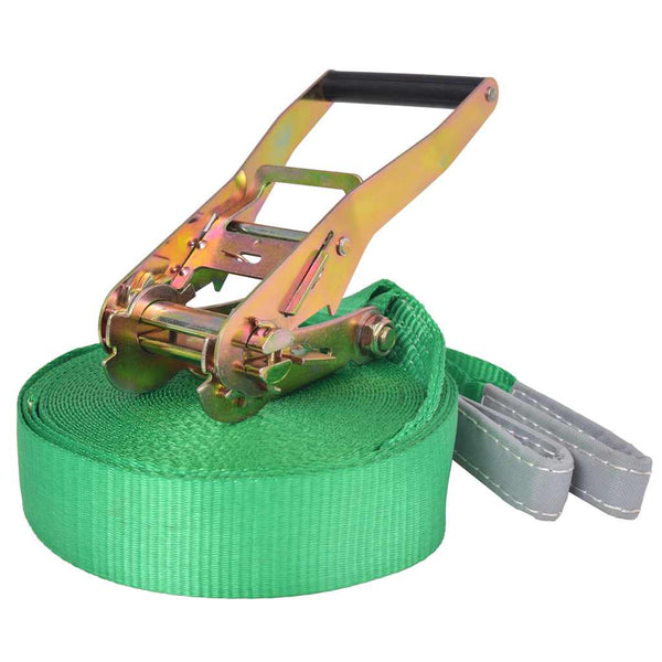 Slackline/tasapainoliina 15m x 50mm 150 kg Vihreä