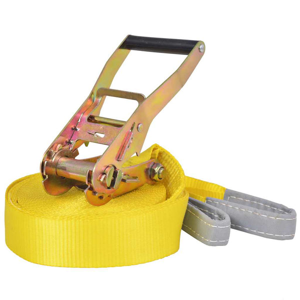 Slackline/tasapainoliina 15m x 50mm 150 kg Keltainen