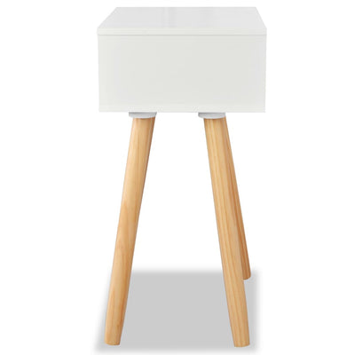Yöpöydät 2 kpl mänty 40x30x61 cm Valkoinen