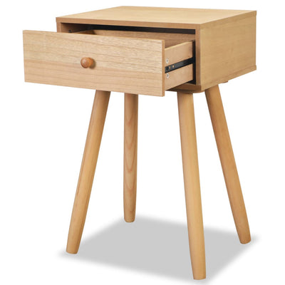 Yöpöydät 2 kpl mänty 40x30x61 cm Ruskea