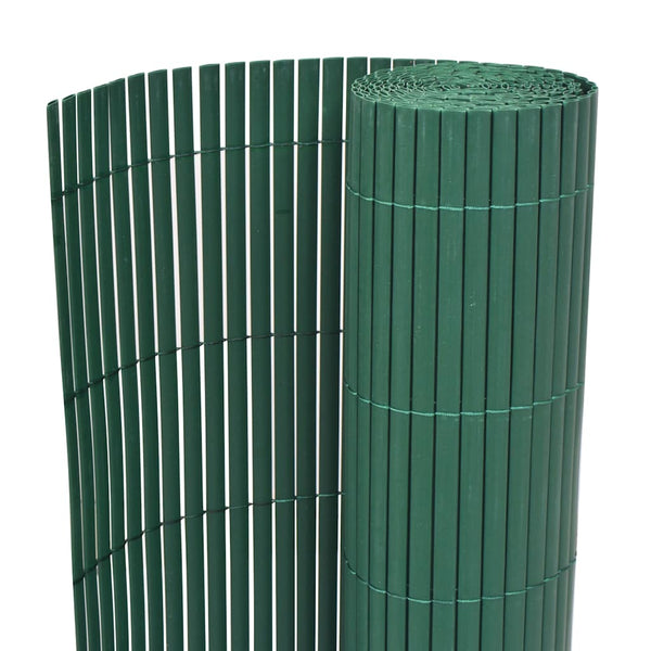 Kaksipuolinen puutarha-aita PVC 90x300 cm vihreä