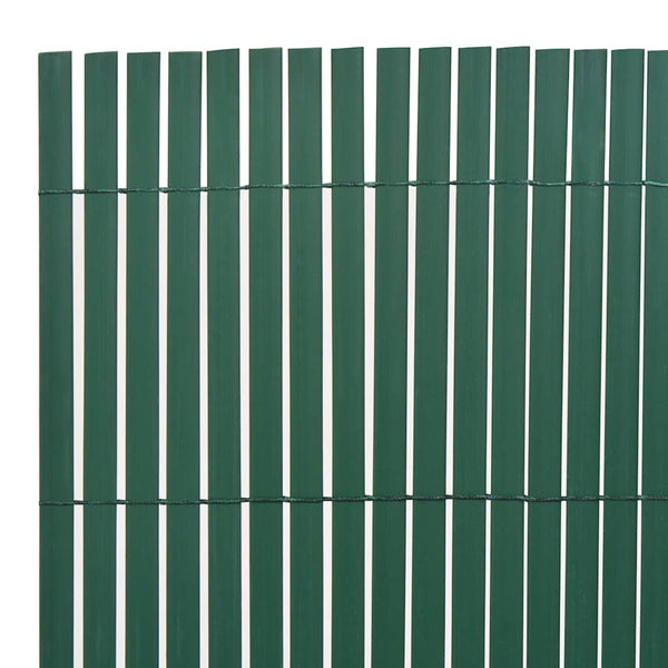 Kaksipuolinen puutarha-aita PVC 90x300 cm vihreä