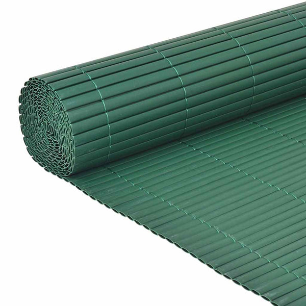Kaksipuolinen puutarha-aita PVC 90x300 cm vihreä