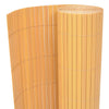 Kaksipuolinen puutarha-aita PVC 90x300 cm keltainen