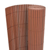 Kaksipuolinen puutarha-aita PVC 90x300 cm ruskea