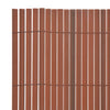 Kaksipuolinen puutarha-aita PVC 90x300 cm ruskea